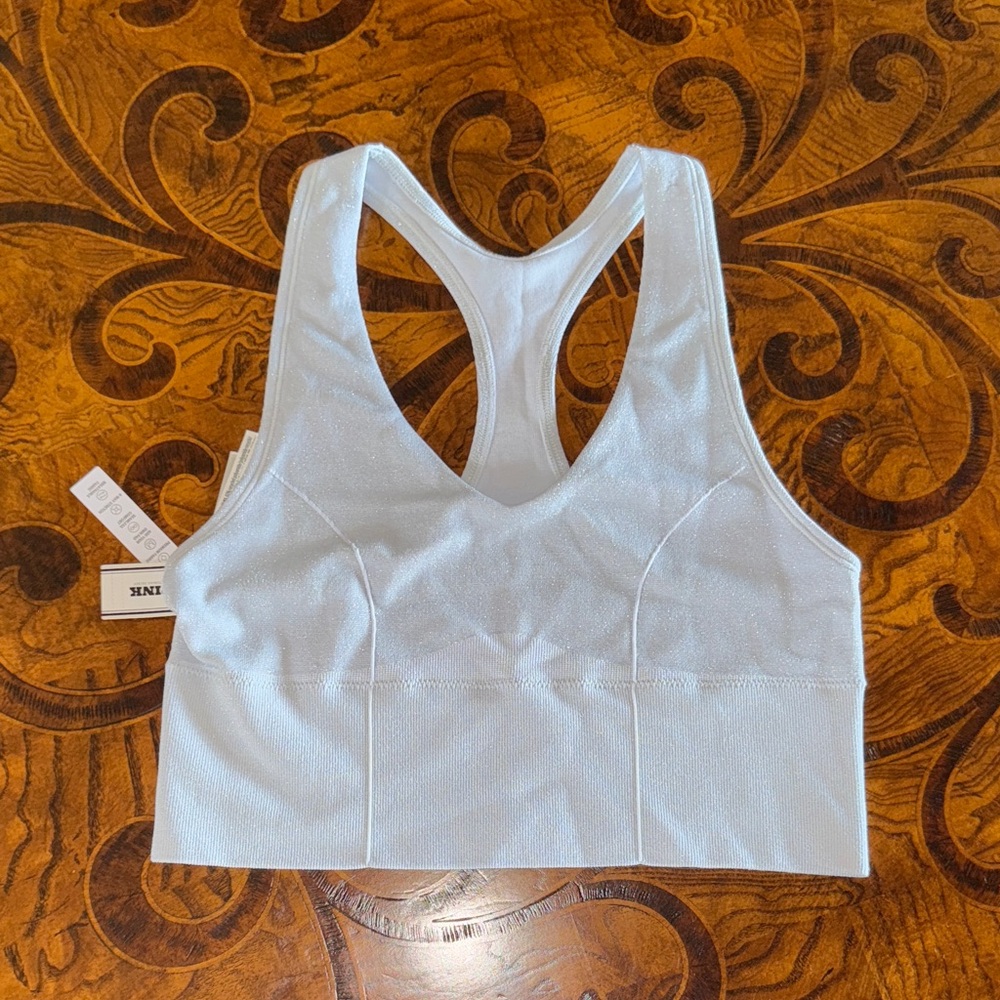 ✨NWT✨ PINK Victoria's Secret Shimmer Seamless Plunge Sports Bra 🪩